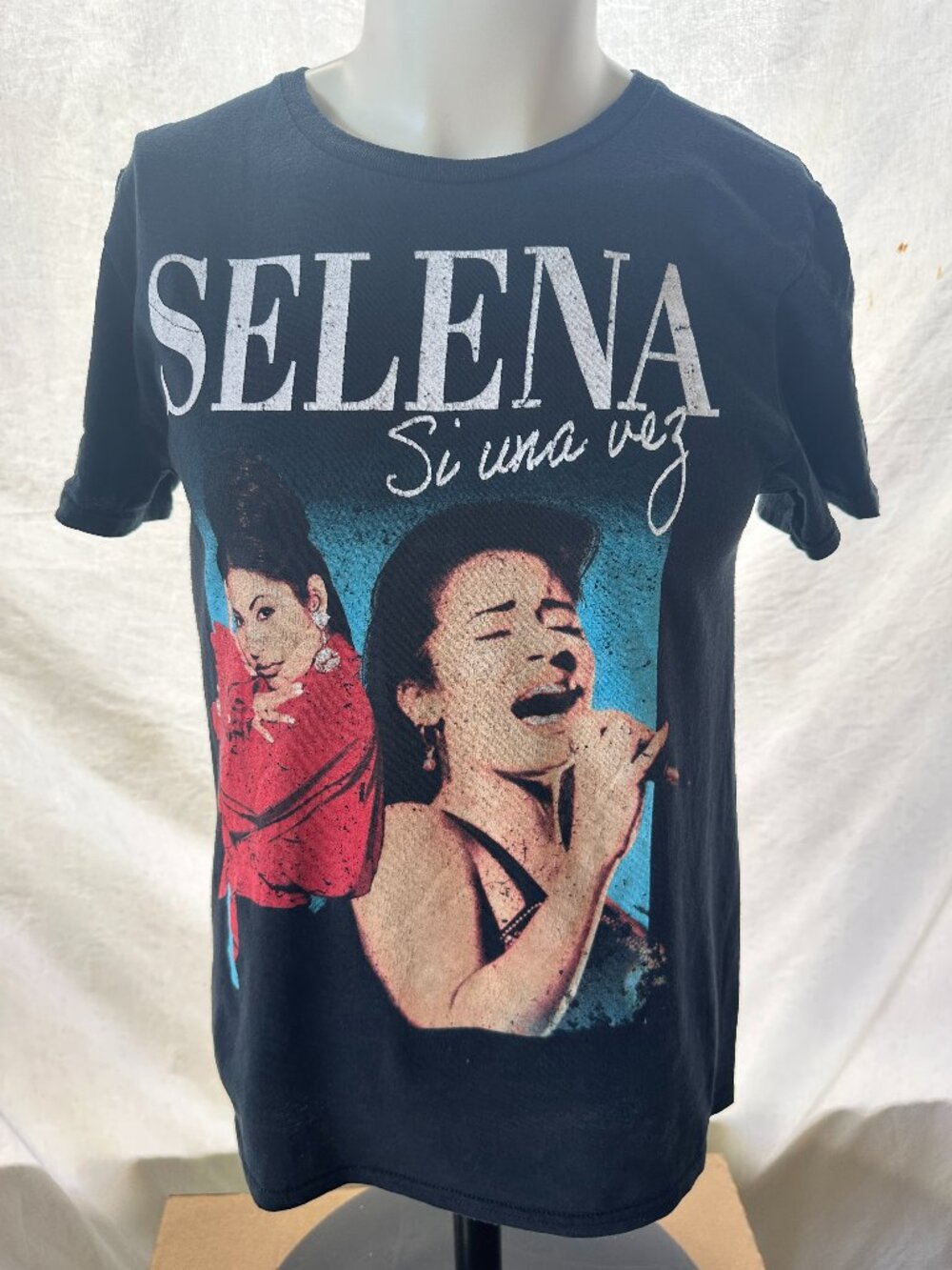 Selena Si Una Vez Men's Black T Shirt Size Medium Queen of Tejano Music